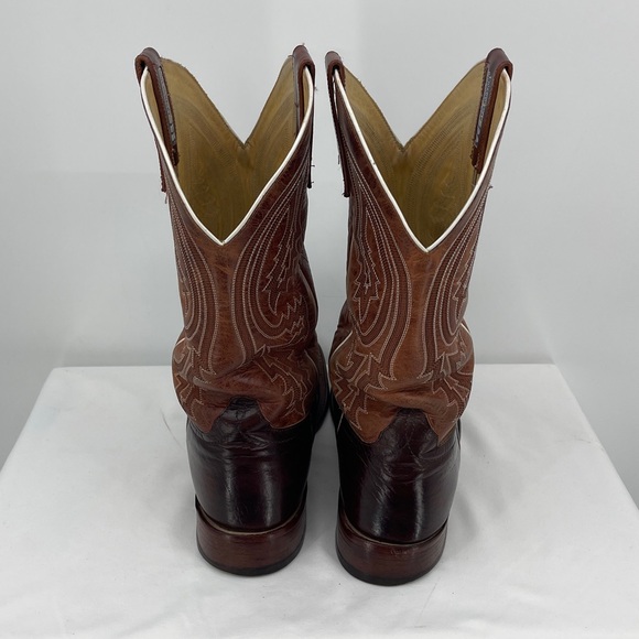 ANDERSON BEAN Men's Brown Two-Tone Western Cowboy Boots SIZE 13D NEW INSOLES - Picture 8 of 10